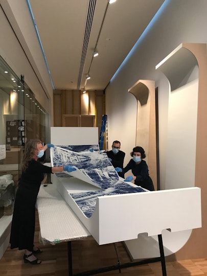 The drawings are positioned on a panel