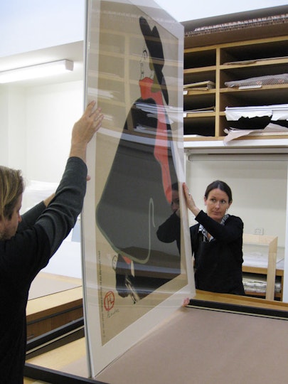 h3. Mounting and framing
Each poster was placed in an archival-quality window mount then put into a custom-made frame with acrylic glazing.