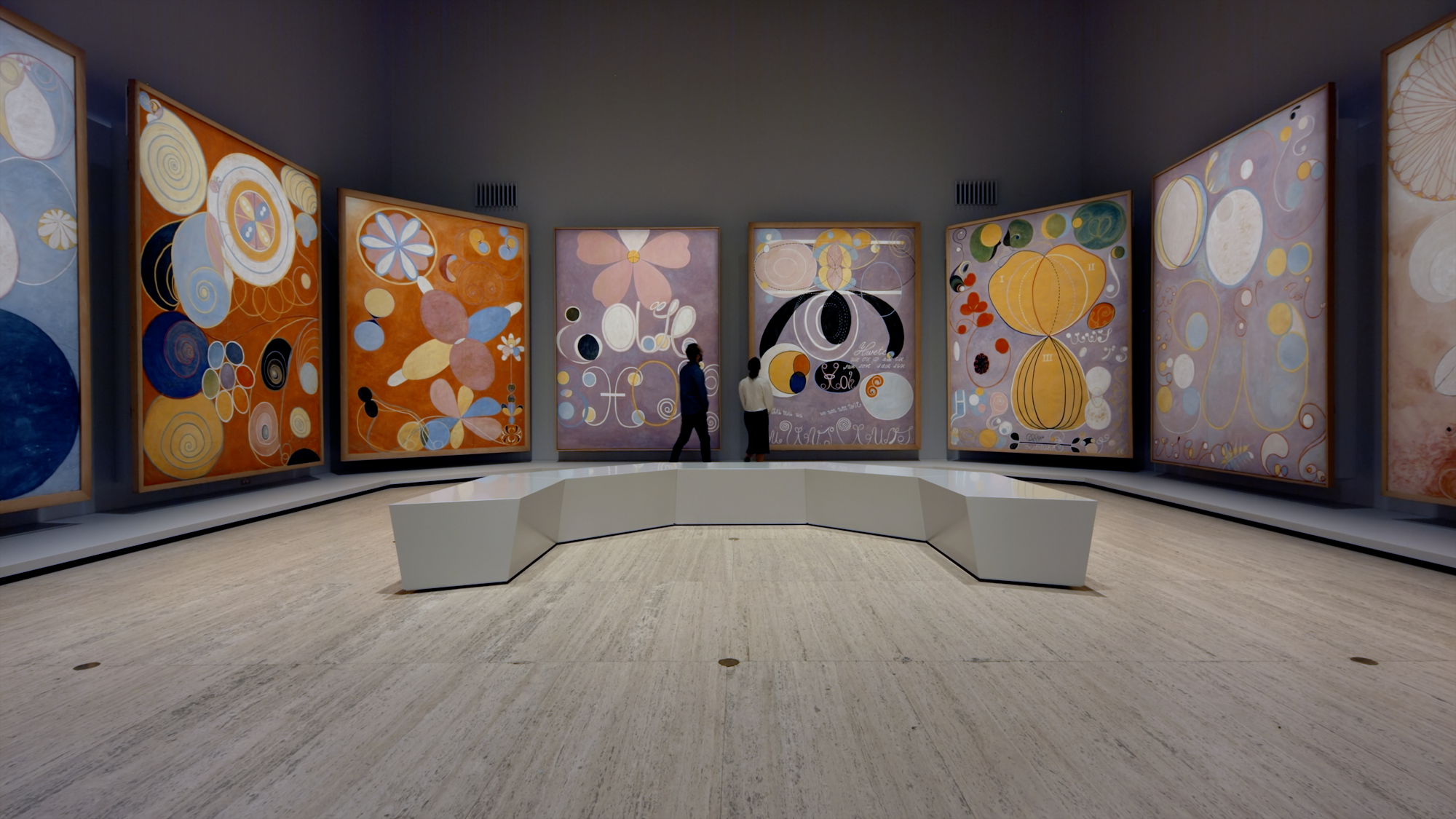 Installation view of the Hilma af Klint exhibition,  'The Secret Paintings'. Photo © AGNSW