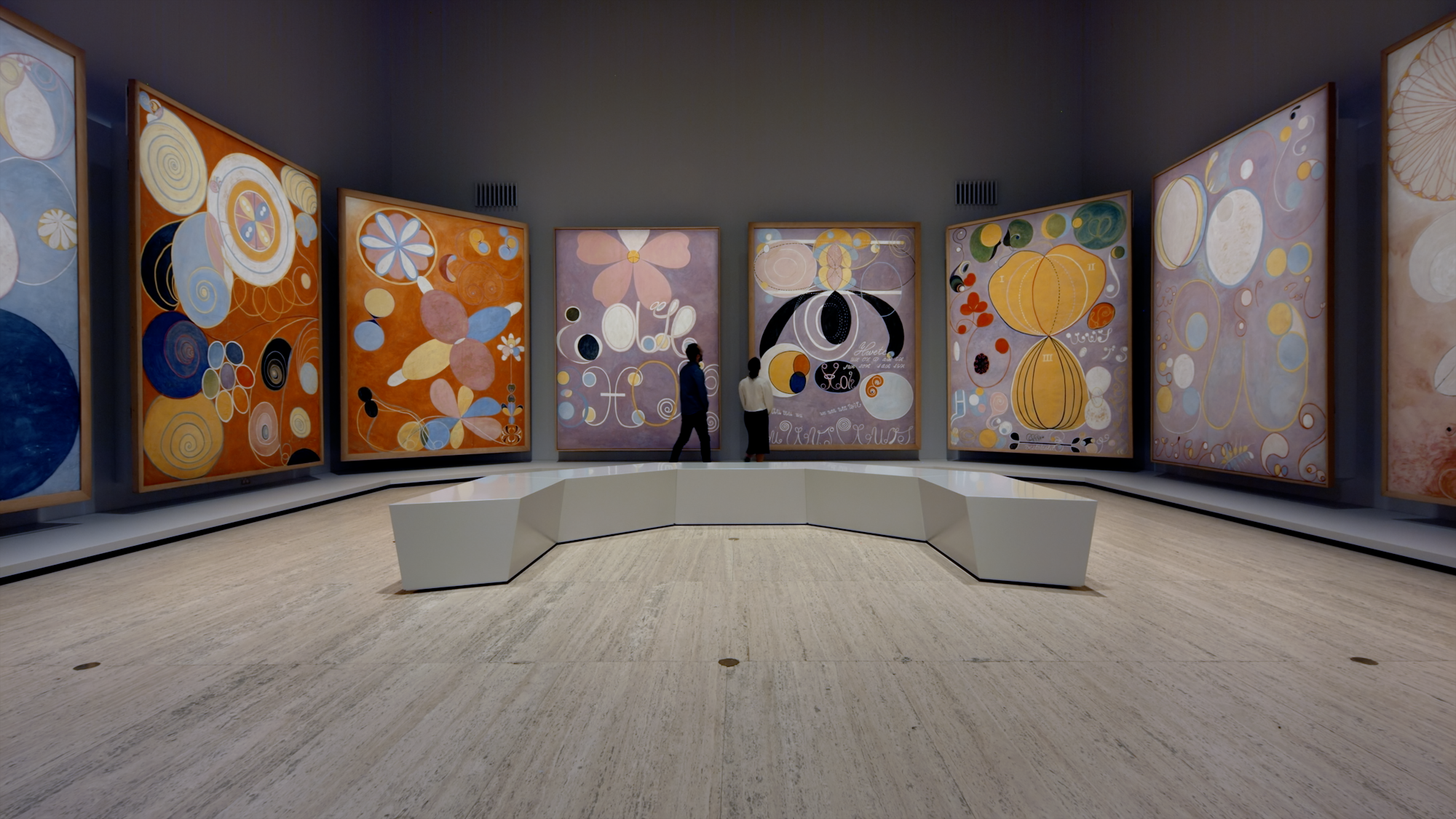 Installation view of the Hilma af Klint exhibition, 'The Secret Paintings'. Photo © AGNSW