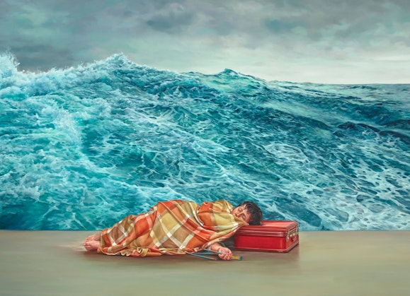Archibald Prize 2021 ANZ People’s Choice award winner Julia Ciccarone The sea within, oil on linen, © the artist. 