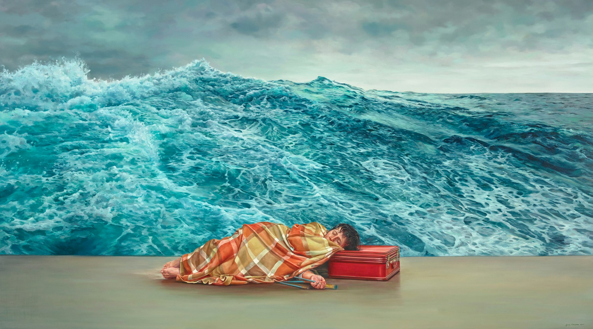 Archibald Prize 2021 ANZ People’s Choice award winner Julia Ciccarone The sea within, oil on linen, © the artist. 