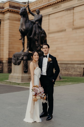 Wedding of Jack and Carol 2021, Art Gallery of NSW, Gallery Forecourt. Photo by Russell Stafford Photography