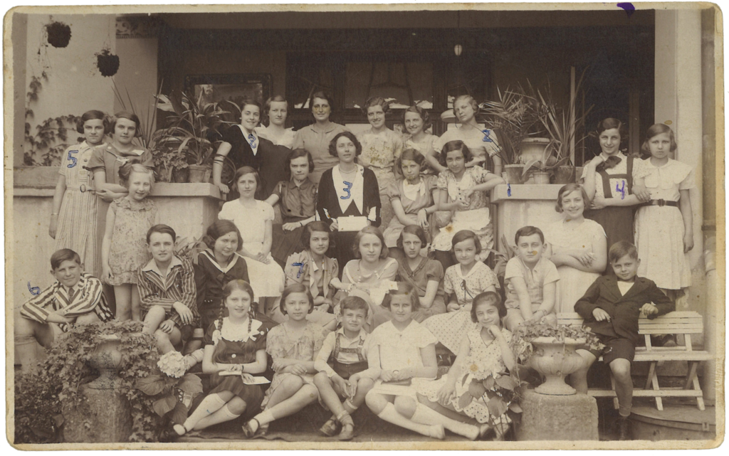 Judy Cassab (at the left of the back row, in black) with fellow students in a 1932 photograph from one of her diaries, National Art Archive, Art Gallery of New South Wales