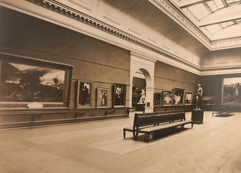 The Gallery in 1919 was closed to visitors due to the Spanish influenza crisis. National Art Archive, Art Gallery of New South Wales