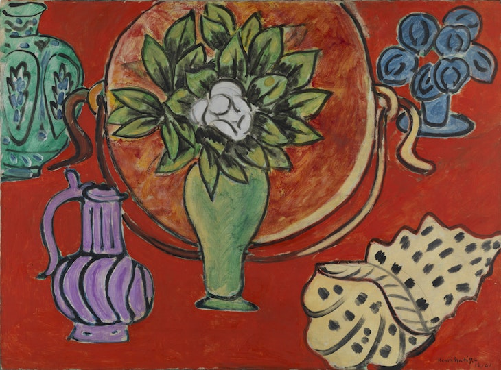 Henri Matisse 'Still life with magnolia (Nature morte au magnolia)' 1941, Centre Pompidou, Paris, MNAM-CCI, purchased 1945 AM 2588P, © Succession H Matisse/Copyright Agency 2021, photo © Centre Pompidou, MNAM-CCI / Philippe Migeat / Dist RMN-GP