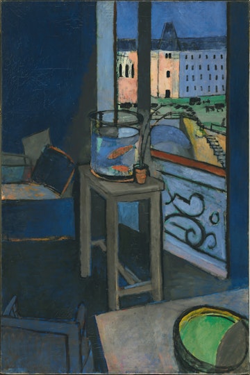 Henri Matisse 'Interior, goldfish bowl (Intérieur, bocal de poissons rouges)' 1914, Centre Pompidou, Paris, MNAM-CCI, bequest of Baroness Eva Gourgaud, 1965 AM 4311 P, © Succession H Matisse/Copyright Agency 2021, photo © Centre Pompidou, MNAM-CCI / Philippe Migeat / Dist RMN-GP