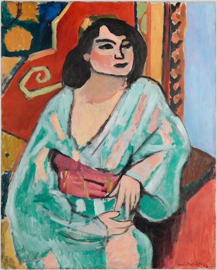 Henri Matisse 'Algerian woman (L’Algérienne)' 1909, Centre Pompidou, Paris, MNAM-CCI, bequest of Vicomte Guy de Cholet to Musées nationaux, 1916 AM 2009- 214, © Succession H Matisse/Copyright Agency 2021, photo © Centre Pompidou, MNAM-CCI / Philippe Migeat / Dist RMN-GP