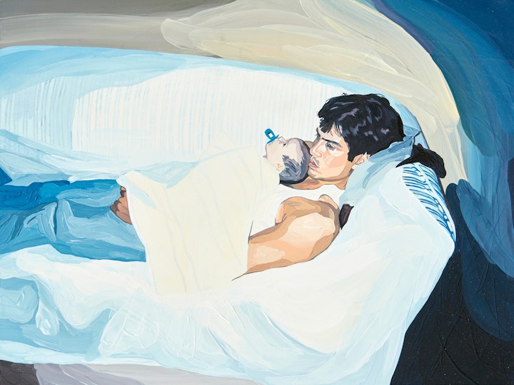 Thea Anamara Perkins 'Azlan' 2021 acrylic on board 30.5 x 40.5 x 4 cm Courtesy of N. Smith Gallery