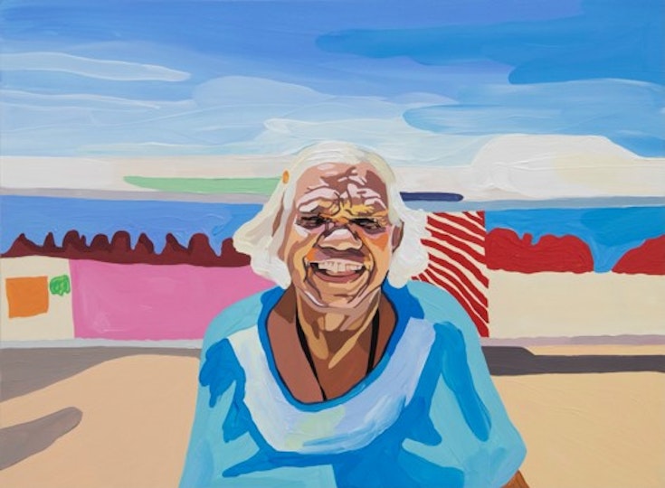 Thea Anamara Perkins, Age 29, Marrickville, NSW, 'Grace' 2021, acrylic on board, 30.5 x 40.5 x 4 cm 