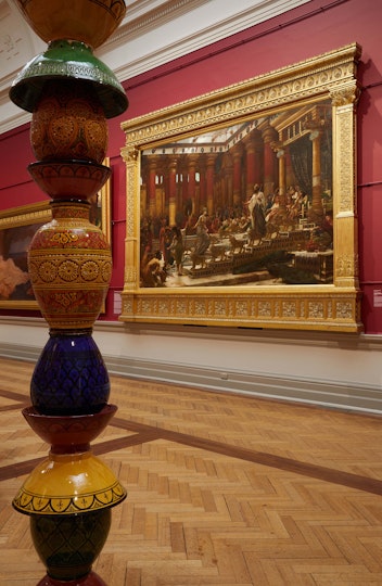 Installation view of Pascale Marthine Tayou’s Colonne Pascale 2012 © the artist, photo © AGNSW