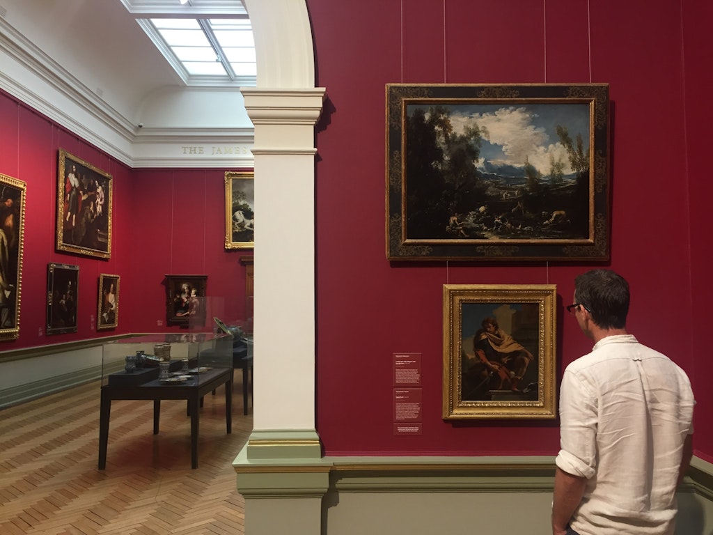 The work back on display in the Grand Courts (bottom right)