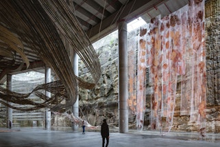 Installation view, 23rd Biennale of Sydney: rīvus 2022, The Cutaway at Barangaroo. Photo: Document Photography