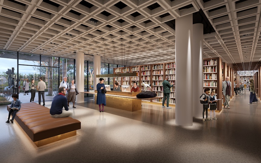 Render of Edmund and Joanna Capon Library 