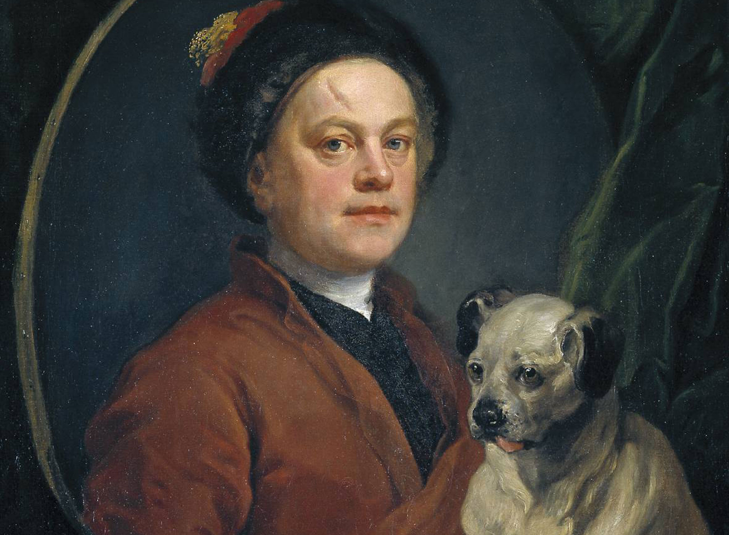 William Hogarth The Painter and his Pug 1745 (detail), Tate Britain, London; 