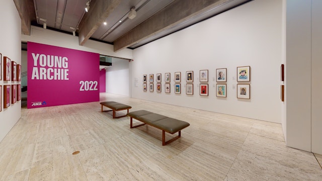 View of the Young Archie 2022 title wall and gallery