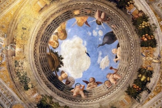 Andrea Mantegna Camera degli Sposi (or Bridal Chamber) 1471 (detail), Palazzo Ducale di Urbino, Mantua, Italy