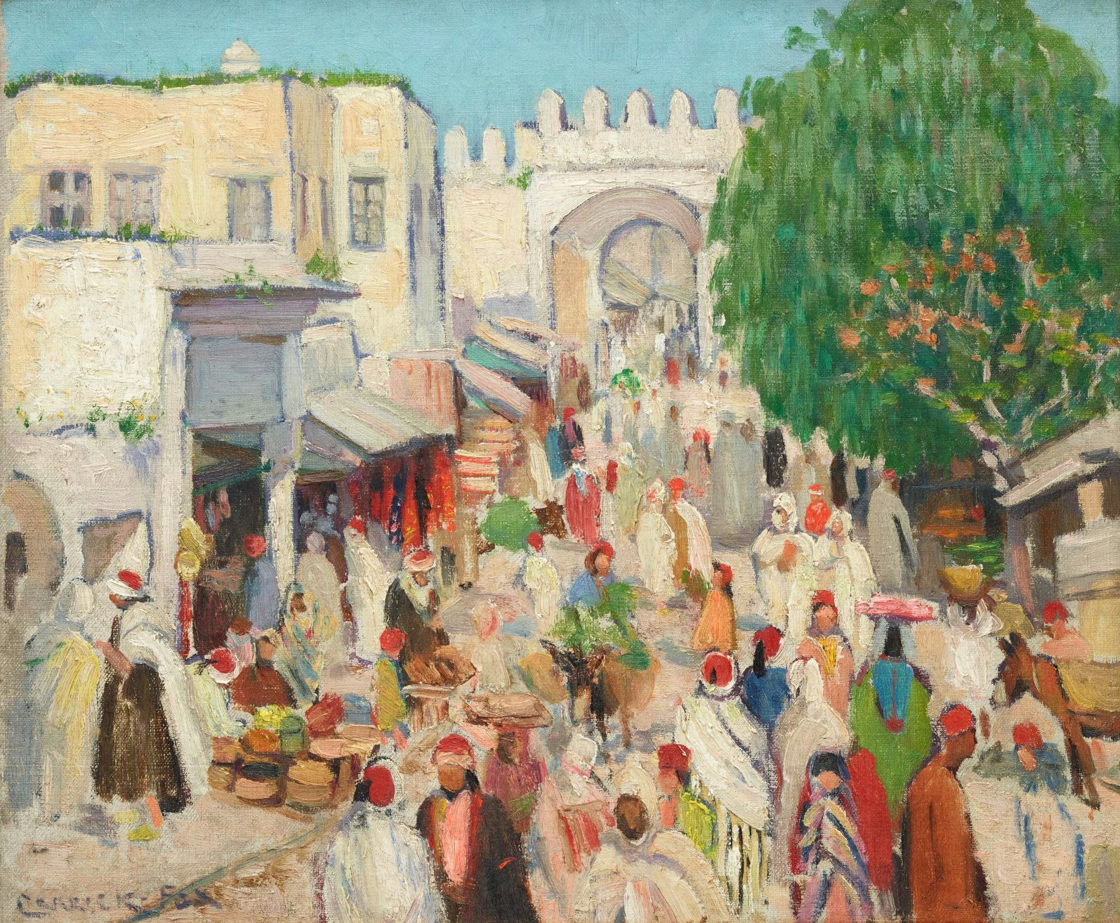 Ethel Carrick A market in Kairouan c1919, Art Gallery of New South Wales