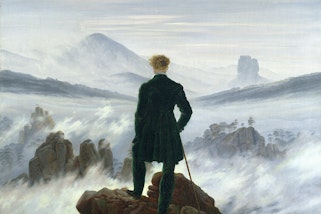 Caspar David Friedrich The Wanderer above the Sea of Fog 1818 (detail), Hamburger Kunsthalle, Hamburg, Germany, photo: Bridgeman Images 
