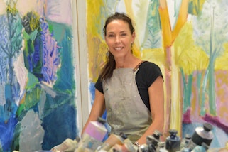 Jo Bertini in her studio in new Mexico, courtesy of the artist
