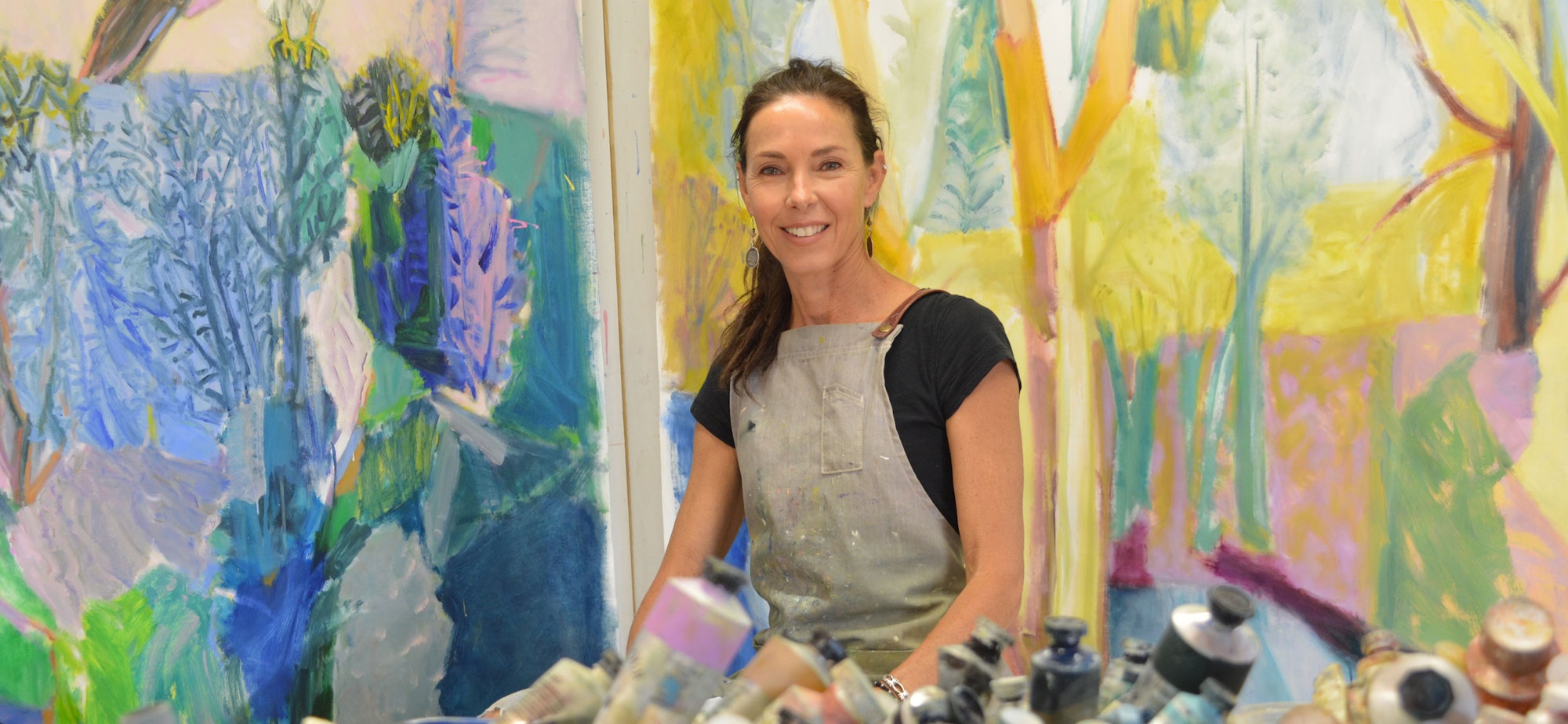 Jo Bertini in her studio in New Mexico, courtesy of the artist