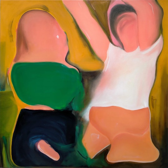 Sarah Drinan Pooh Bear 2022, oil on canvas, 107 x 107 cm