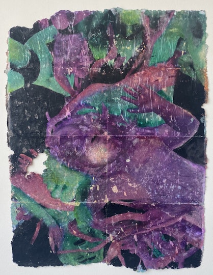 Drew Connor Holland Carrying all my oceans / American agriculture / (we are all long-haired in heaven) 2022, mixed media, 121 x 89 cm