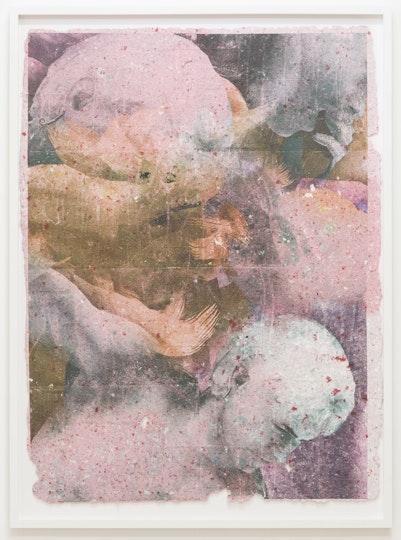 Drew Connor Holland There are parts of me that do not exist any more / a lamb kisses an open flame / January 2020–21, mixed media, 122 x 89 cm framed