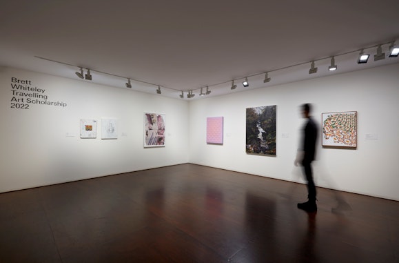 Installation view of Brett Whiteley Travelling Art Scholarship 2022, Brett Whiteley Studio