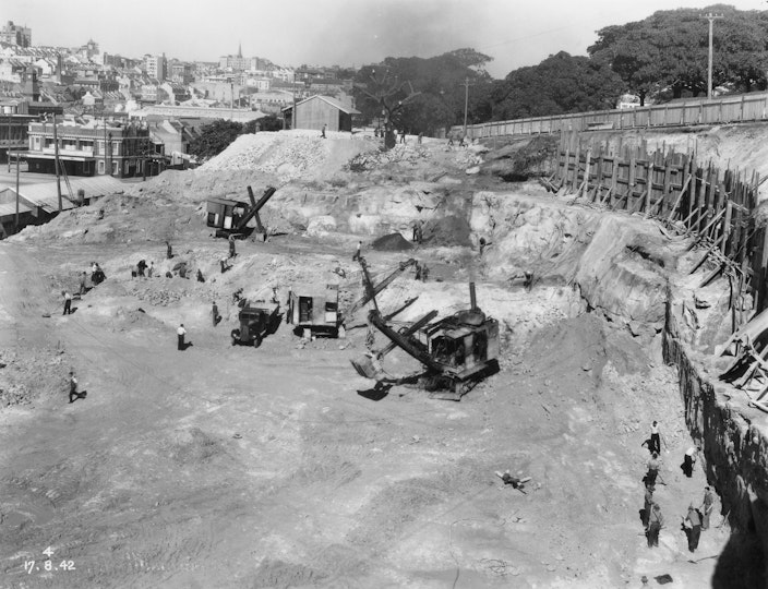 Excavations on a construction site