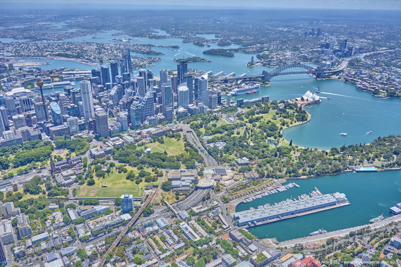 Aerial photo of the expanded Art Gallery © Art Gallery of New South Wales, photo: Craig Willoughby