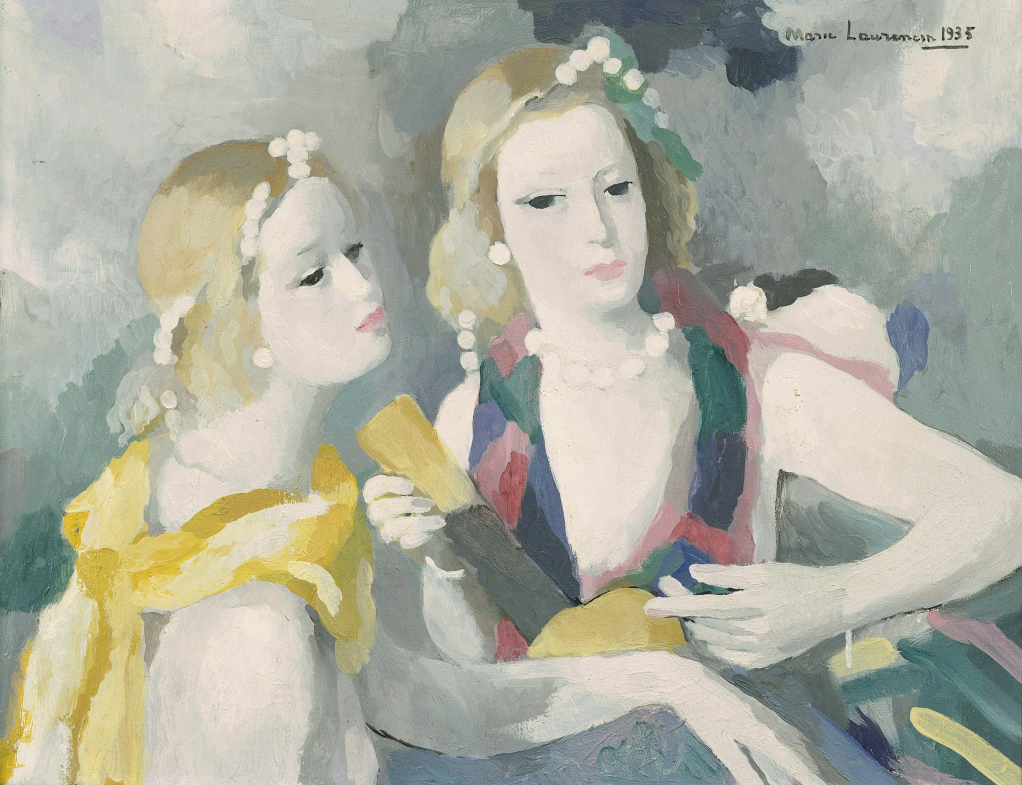 Marie Laurencin Two women with musical instrument 1935, Art Gallery of New South Wales © Estate of Marie Laurencin/ADAGP. Copyright Agency