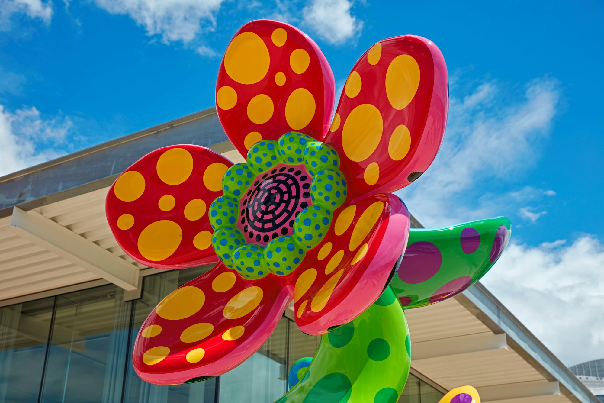 Yayoi Kusama Flowers that Bloom in the Cosmos 2022 (detail), commissioned for the Sydney Modern Project with funds provided by the Art Gallery of New South Wales Foundation and the Gandel Foundation 2022 © Yayoi Kusama