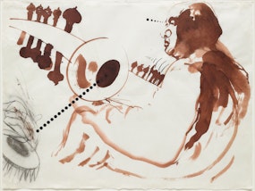 Brett Whiteley, Ali Akbah Khan playing the sarod 1983, Brett Whiteley Studio Collection © Wendy Whiteley/Copyright Agency