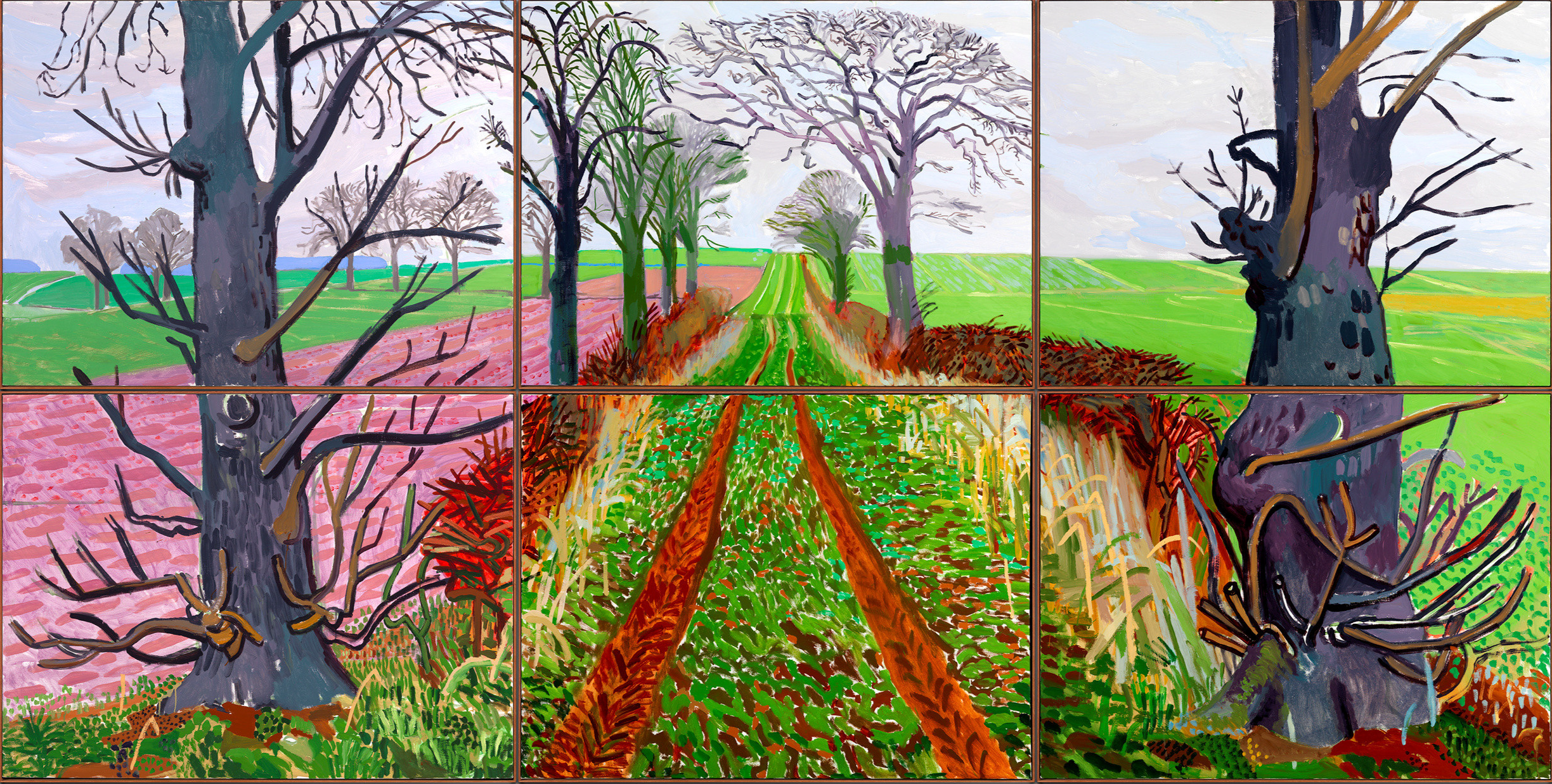 David Hockney "A Closer Winter Tunnel, February - March" 2006 © David Hockney