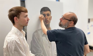 Nick Stathopoulos in his studio, photo: Adrian Robinson