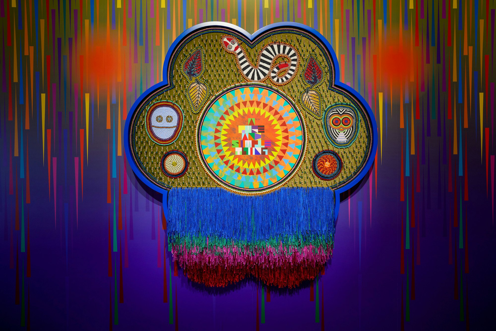 Jeffrey Gibson THE STARS ARE OUR ANCESTORS (Kissing Chair) 2022, Art Gallery of New South Wales © Jeffrey Gibson