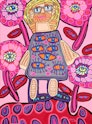 Archibald Prize 2023 finalist Emily Crockford 'Jeff’s pink daisy eyelash clash'