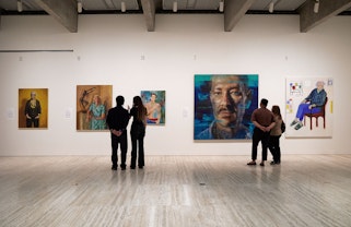 Installation view of the Archibald Prize 2023 at the Art Gallery of NSW