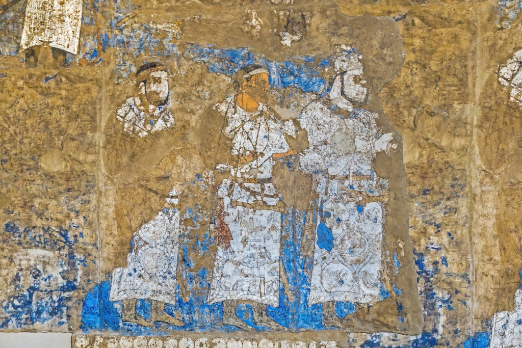 Sogdian murals of Afrasiab, Samarkand, Uzbekistan