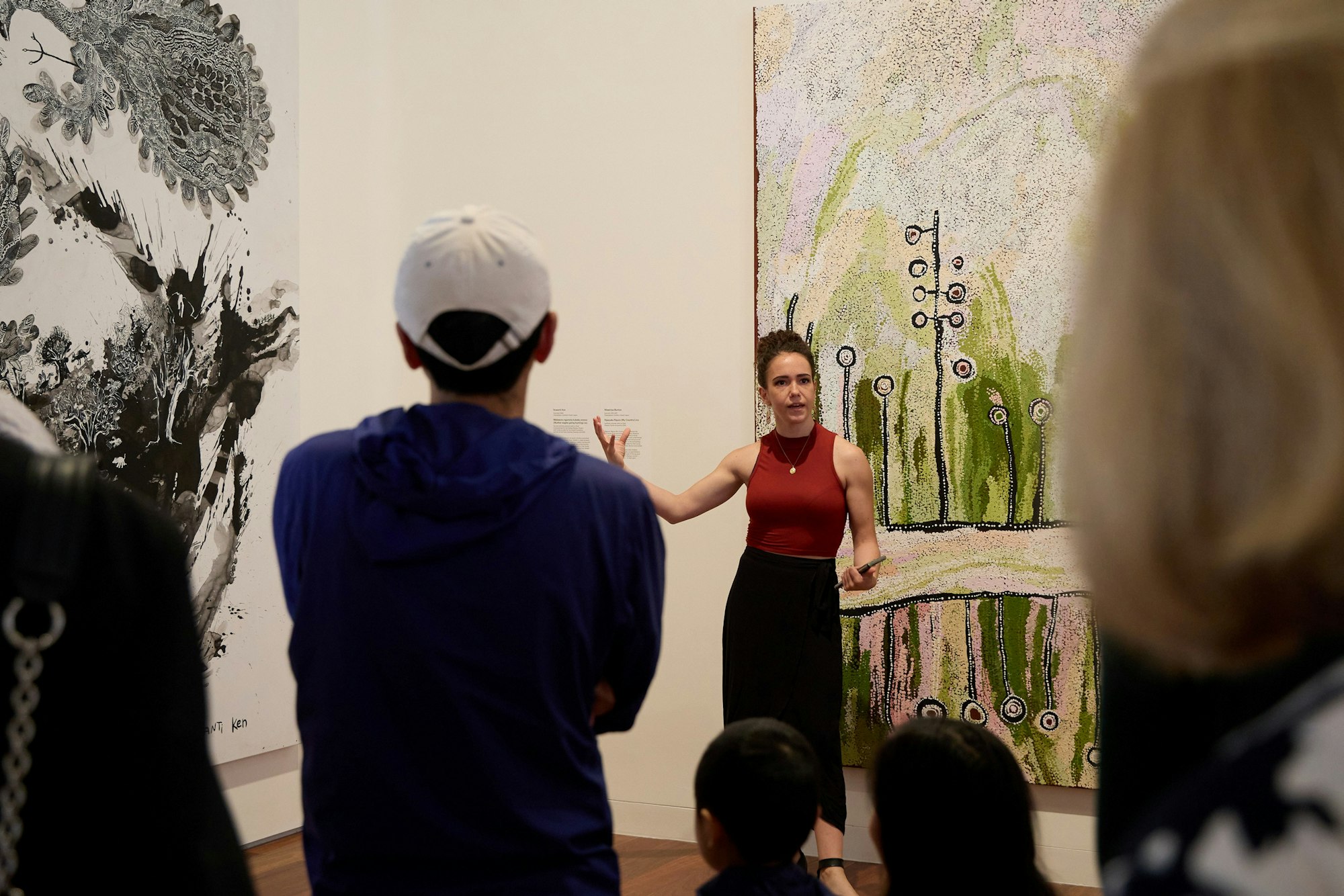 Guided tour of Aboriginal and Torres Strait Islander art  in the Yiribana Gallery.