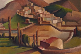A village on a hillside