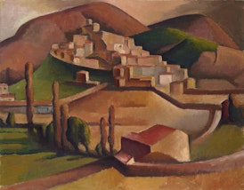 A village on a hillside