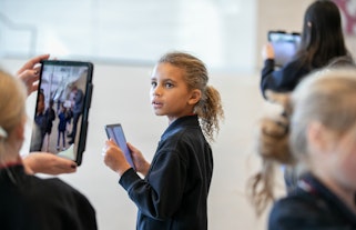 Students participating in a digital workshop at the Art Gallery of New South Wales.
