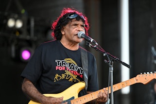 Ricky Harrison of No Fixed Address, photo: Wayne Quilliam Aboriginal Photography and Murray Silby (FPAV)