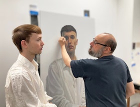 Nick Stathopoulos in his studio, photo: Adrian Robinson