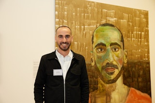 Mostafa Azimitabar, featuring his Archibald Prize 2022 finalist work KNS088 (self-portrait) © the artist