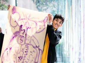 Student at Big Art Day workshop, photo: Penny Clay