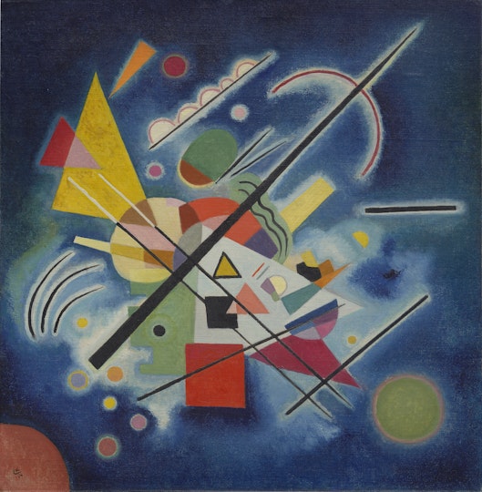 Vasily Kandinsky 'Blue painting' January 1924, oil on canvas board, Solomon R. Guggenheim Museum, New York, Gift, Fuller Foundation, Inc, 1976