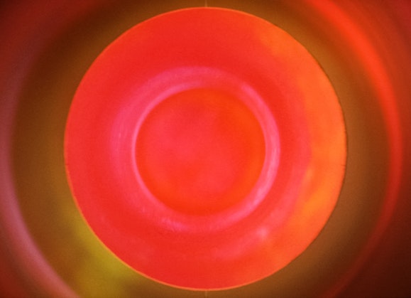 Concentric circles in pinks and oranges